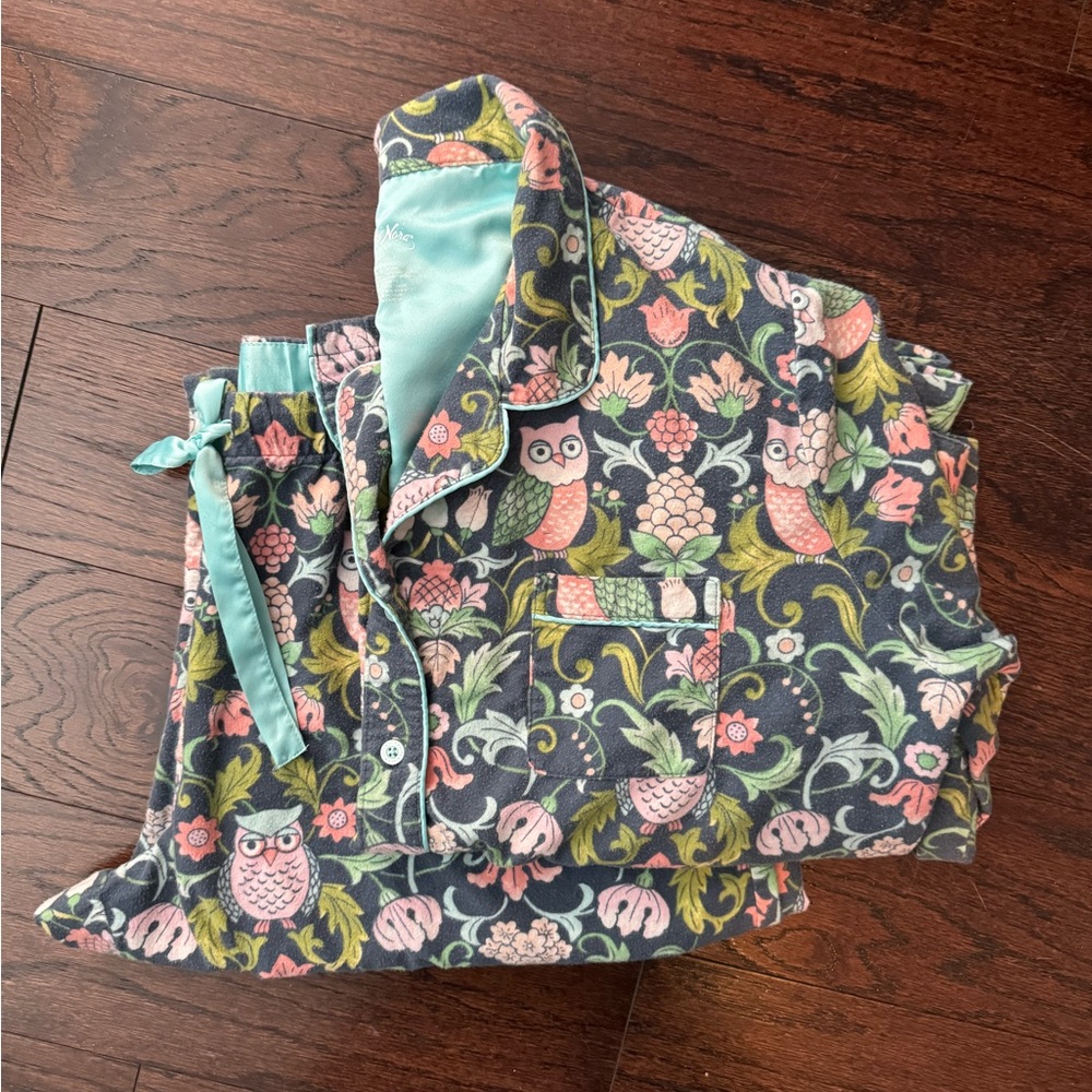 Nick & Nora Pajama Set in Owl Print
